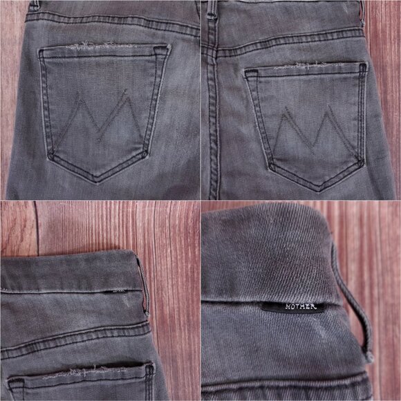 Mother Womens Size 27 High Waisted Looker Dagger Ankle Fray A Lacey Saloon Jeans - Picture 6 of 14